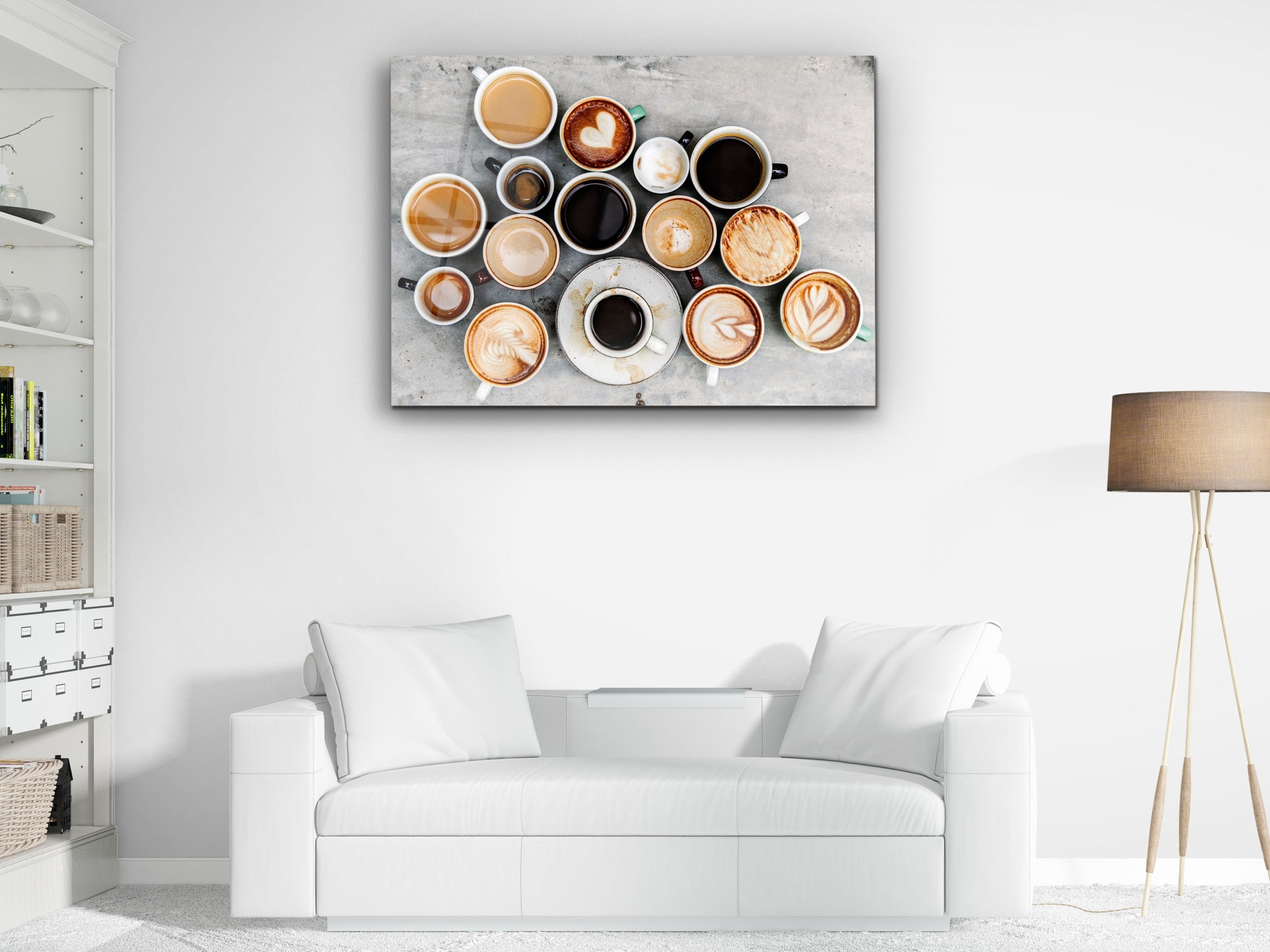 ・"Coffee Cups"・Glass Wall Art