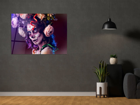 ・"Calavera de Azúcar"・Glass Wall Art