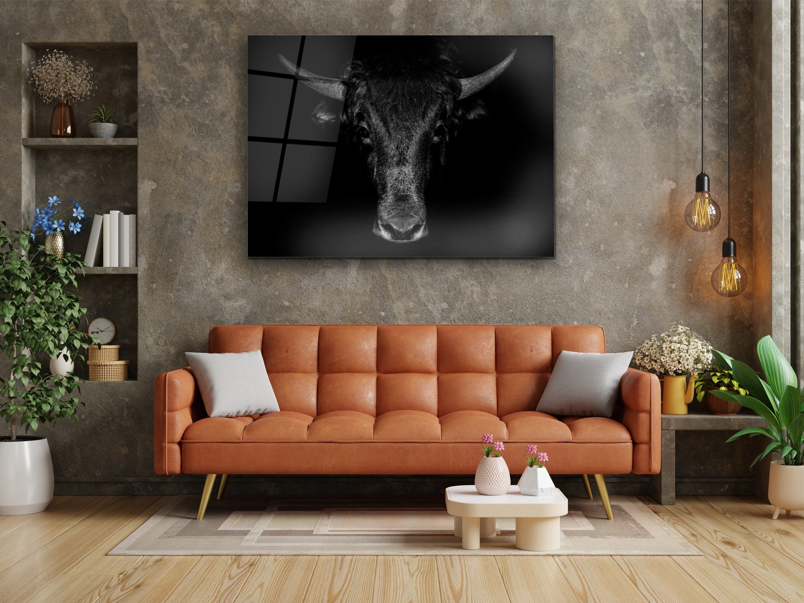 ・"The Bull"・Glass Wall Art