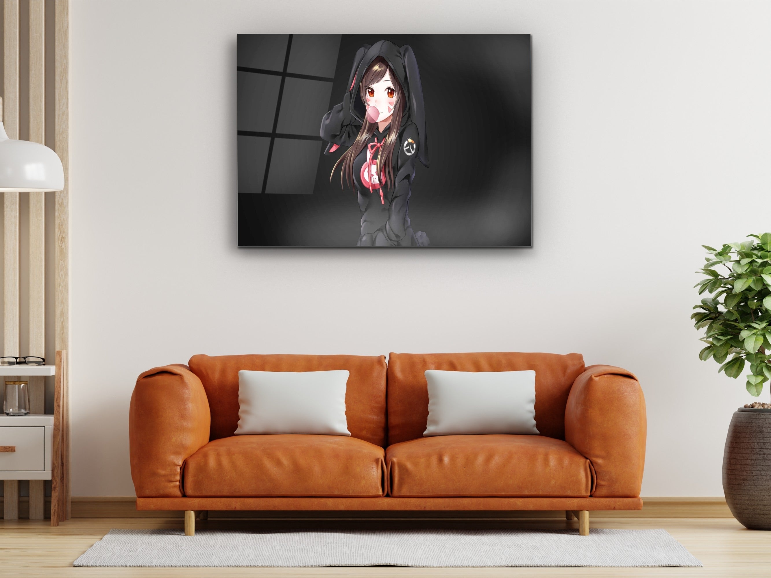 ・"Anime Character Illustration"・Glass Wall Art