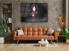 ・"Anime Character Illustration"・Glass Wall Art