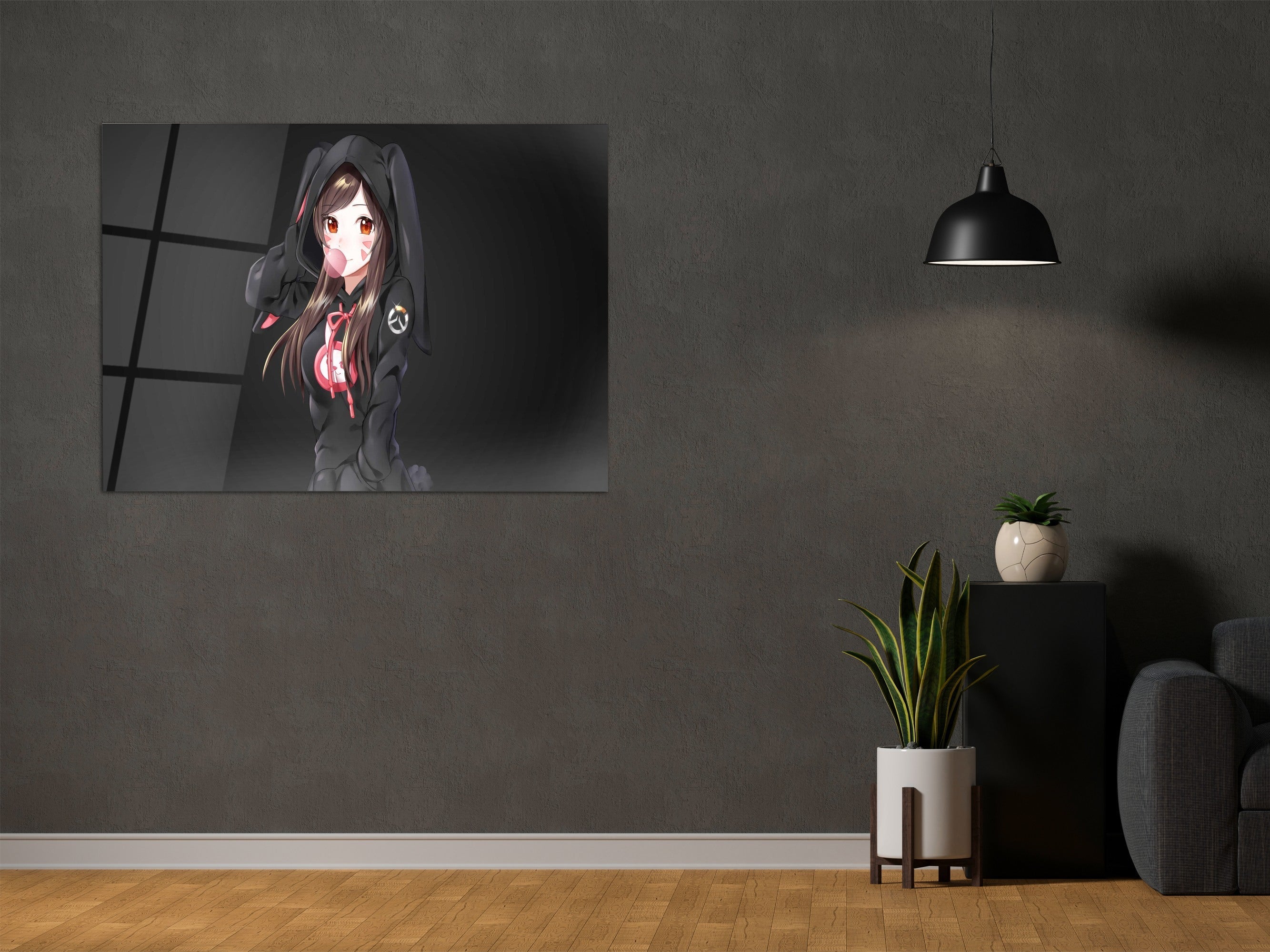 ・"Anime Character Illustration"・Glass Wall Art