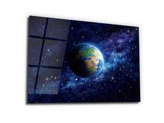 ・"Deep Space Earth"・Glass Wall Art