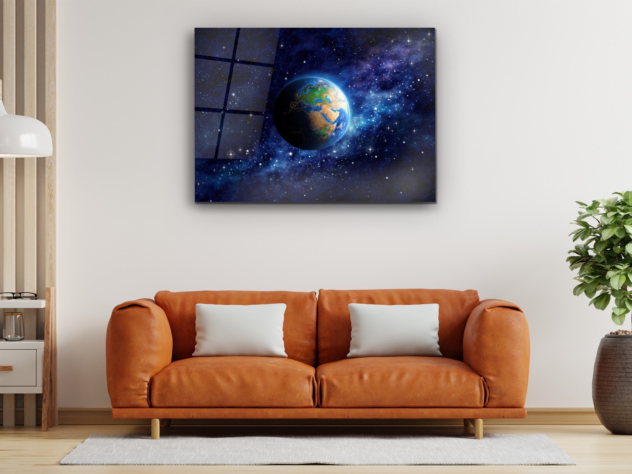 ・"Deep Space Earth"・Glass Wall Art