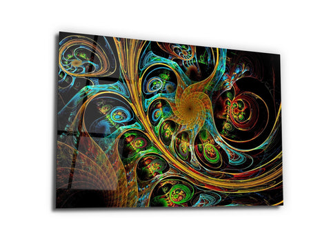 ・"Vibrant Fancy Paint"・Glass Wall Art