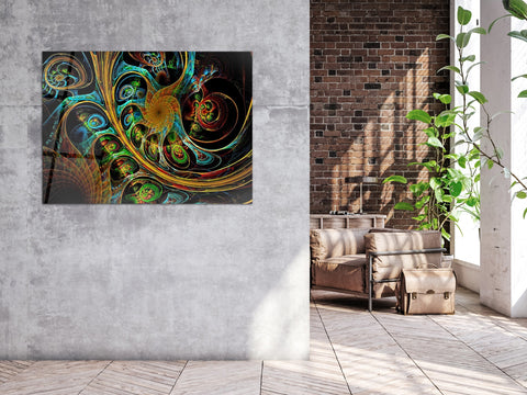 ・"Vibrant Fancy Paint"・Glass Wall Art