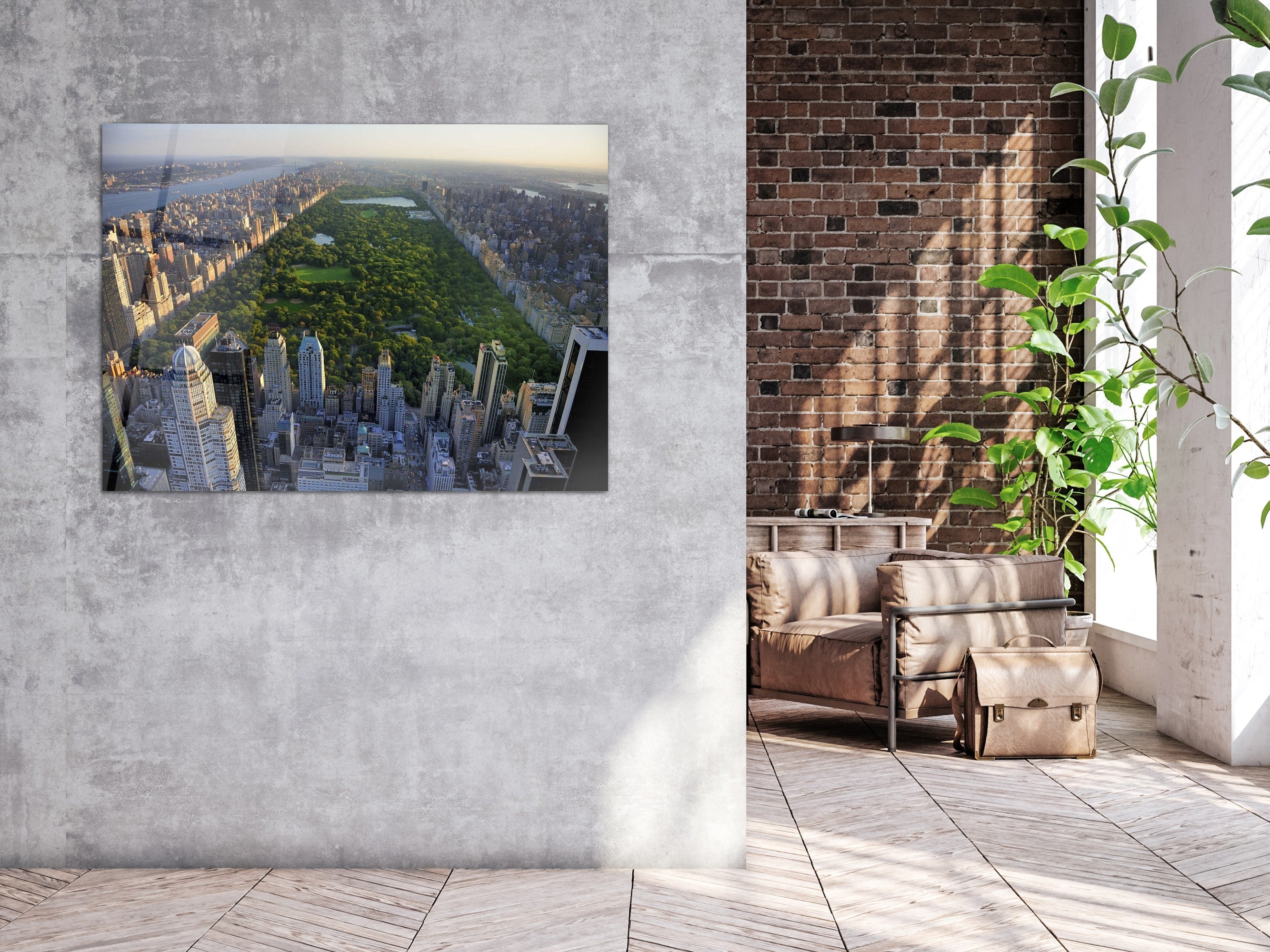 ・"Greenery of Central Park"・Glass Wall Art