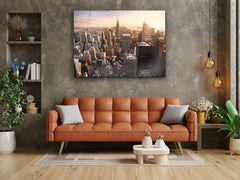 ・"New York City Skyline"・Glass Wall Art - Wonders Of Wall