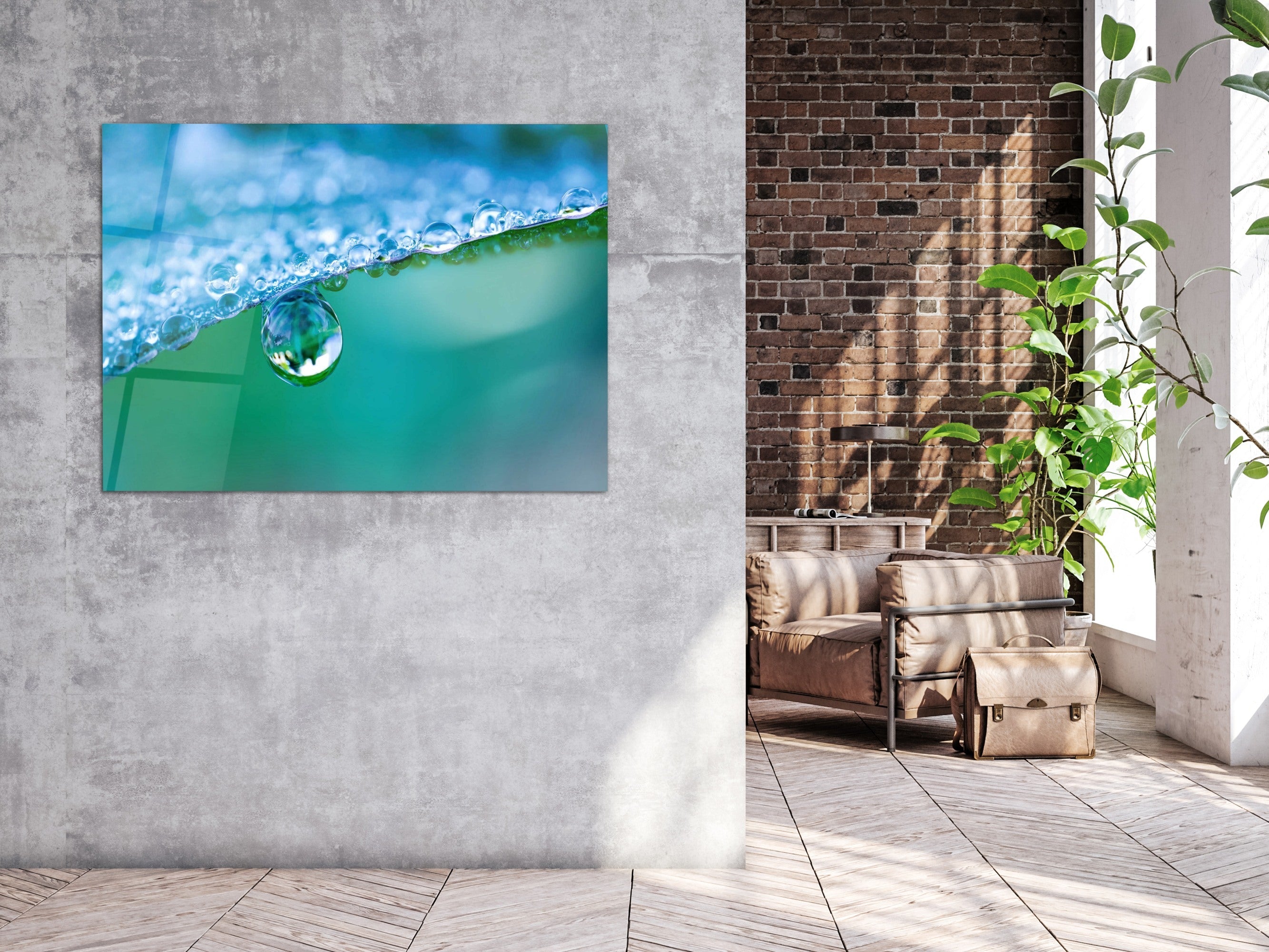 ・"Reflective Water Drop"・Glass Wall Art