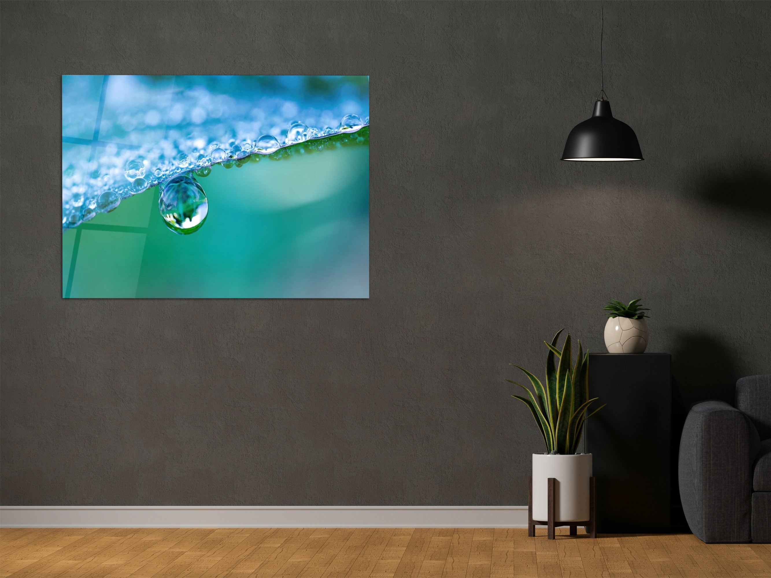 ・"Reflective Water Drop"・Glass Wall Art