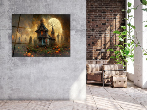 ・"Spooky Nighttime"・Glass Wall Art