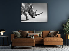 ・"The Rhino"・Glass Wall Art