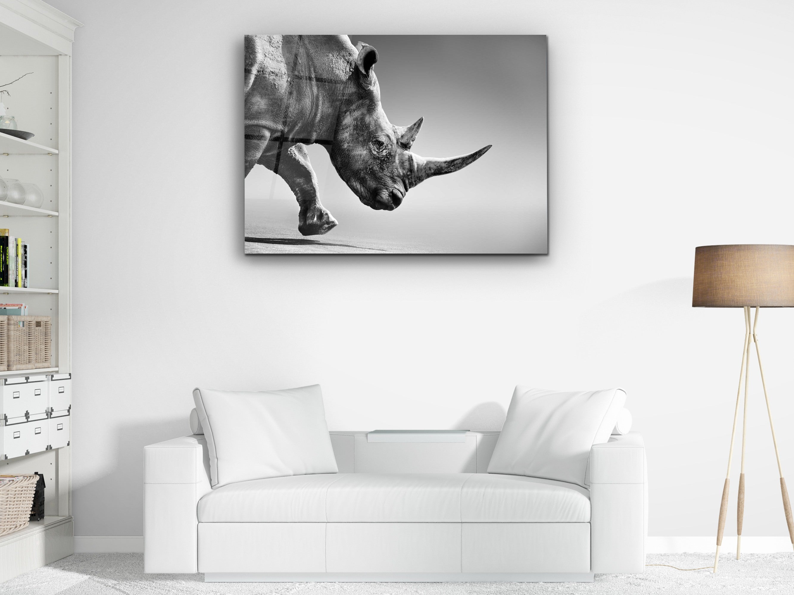 ・"The Rhino"・Glass Wall Art