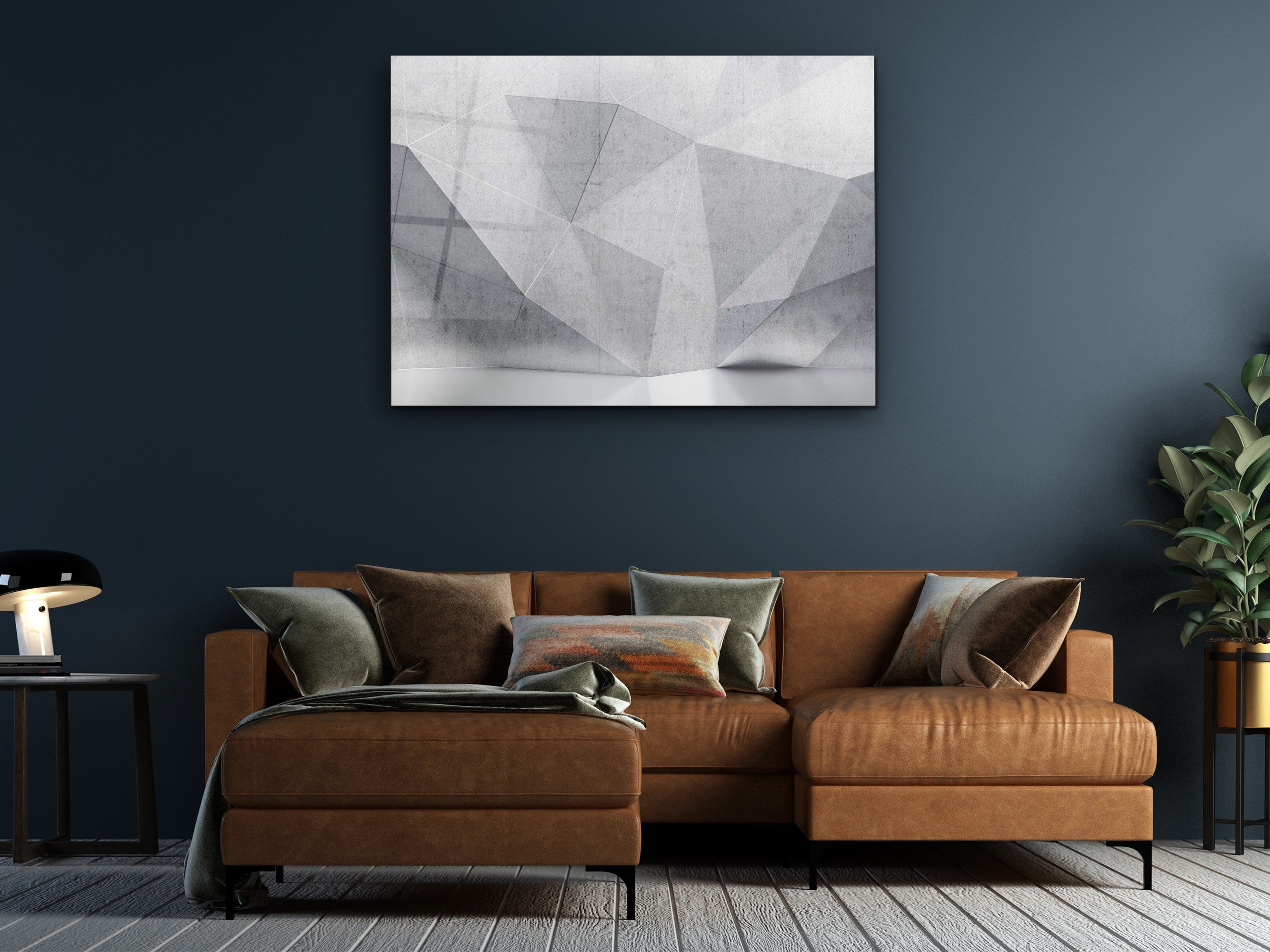 ・"Abstract Polygonal "・Glass Wall Art