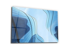 ・"Futuristic Skyscraper"・Glass Wall Art