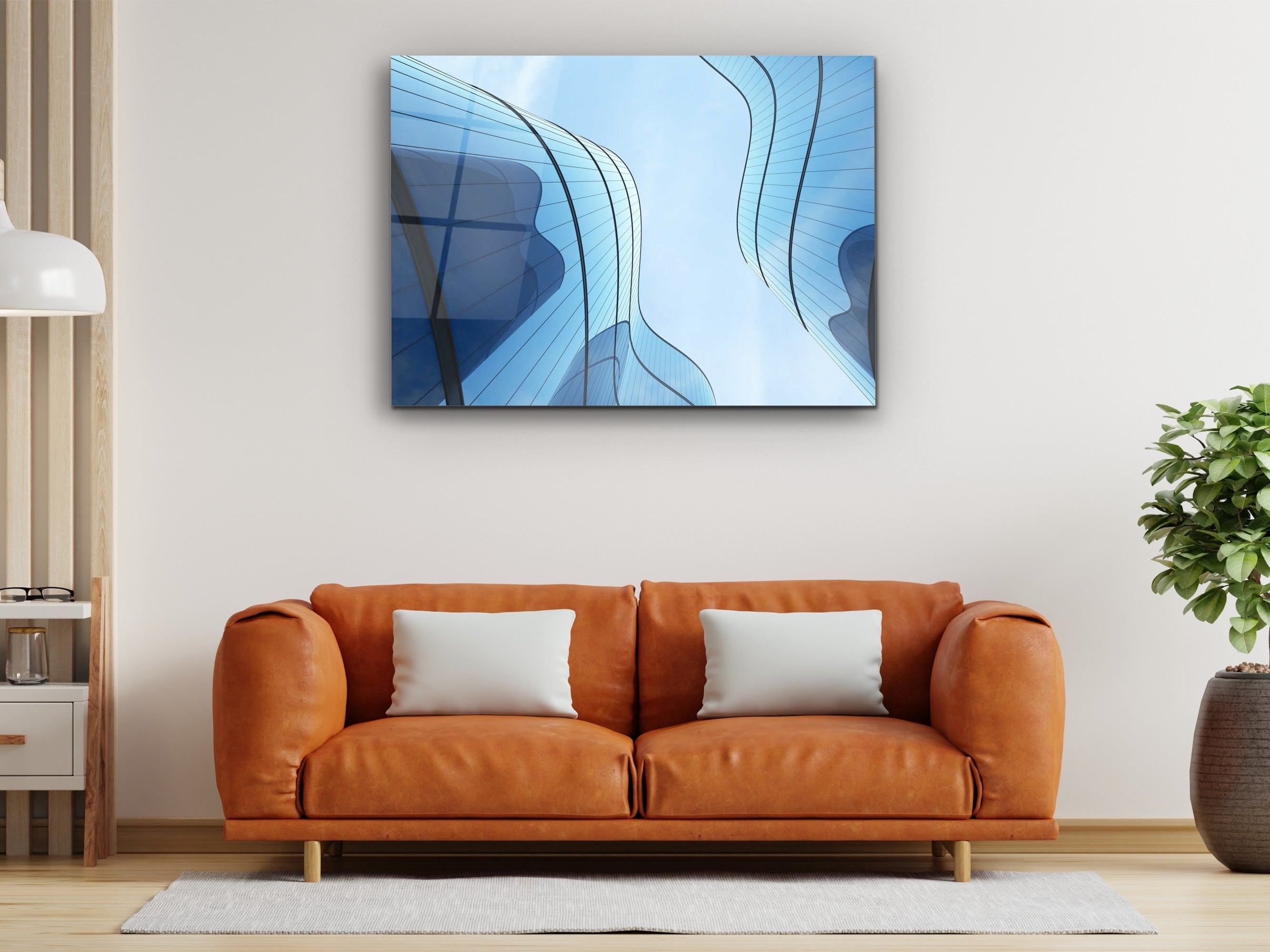 ・"Futuristic Skyscraper"・Glass Wall Art