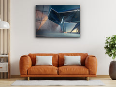 ・"Modern Triangle Building V1"・Glass Wall Art