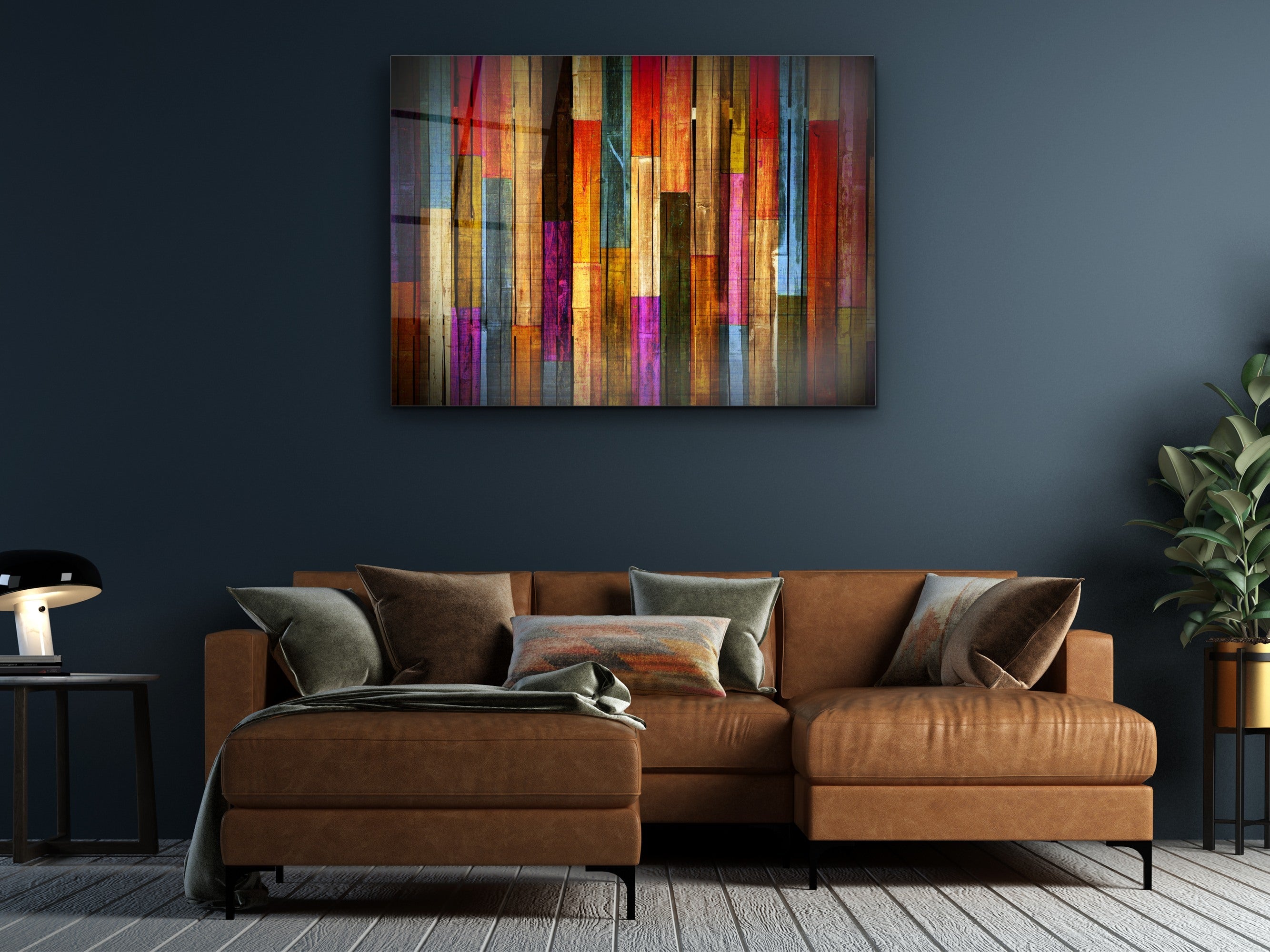 ・"Colorful Woods"・Glass Wall Art