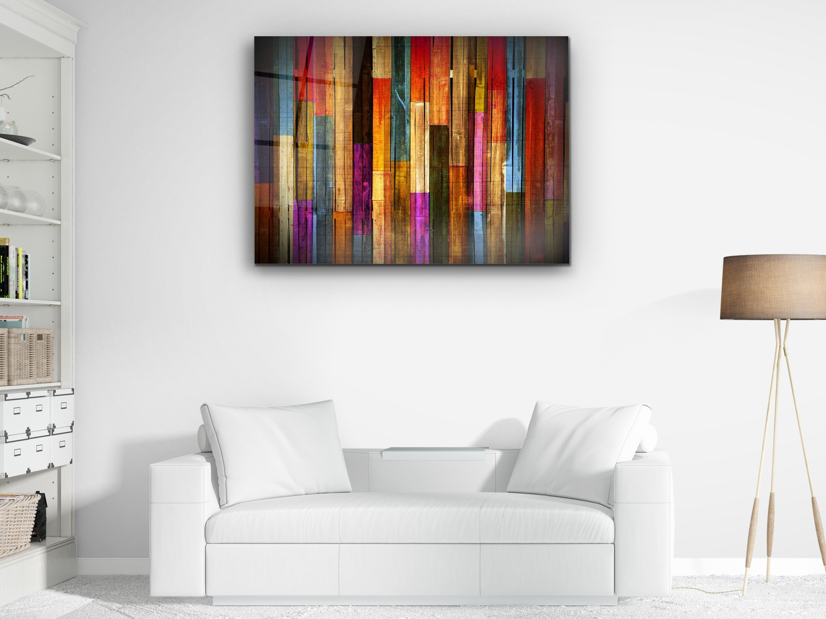 ・"Colorful Woods"・Glass Wall Art