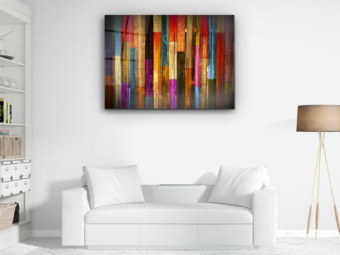 ・"Colorful Woods"・Glass Wall Art