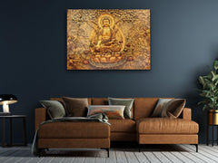 ・"Golden Soul Of Buddha"・Glass Wall Art - Wonders Of Wall