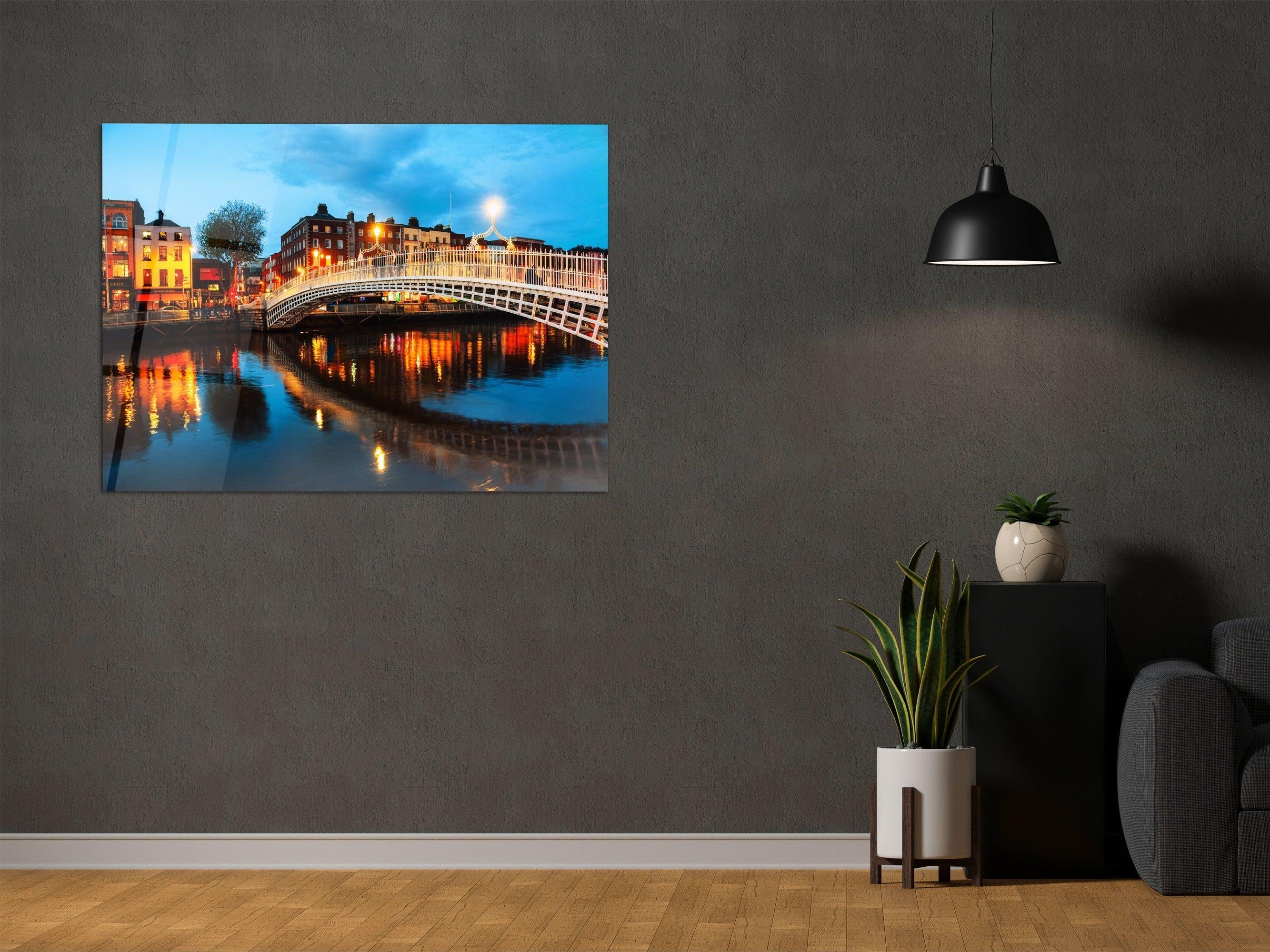 ・"Ha'penny Bridge"・Glass Wall Art - Wonders Of Wall