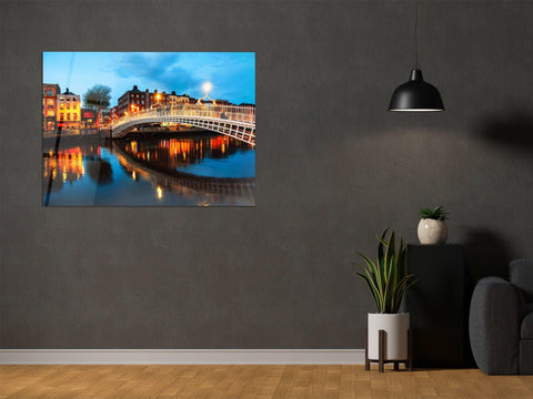 ・"Ha'penny Bridge"・Glass Wall Art - Wonders Of Wall
