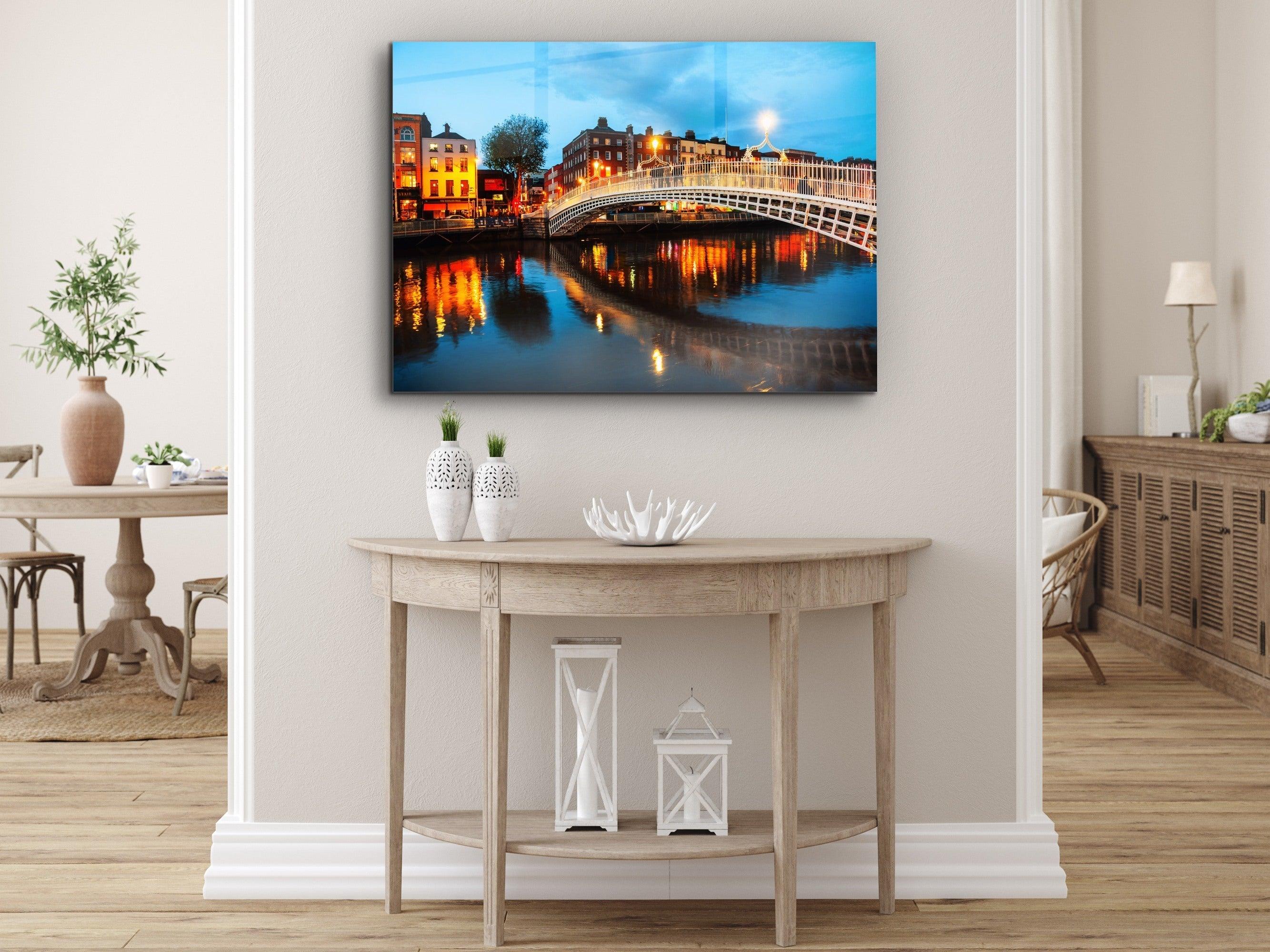 ・"Ha'penny Bridge"・Glass Wall Art - Wonders Of Wall