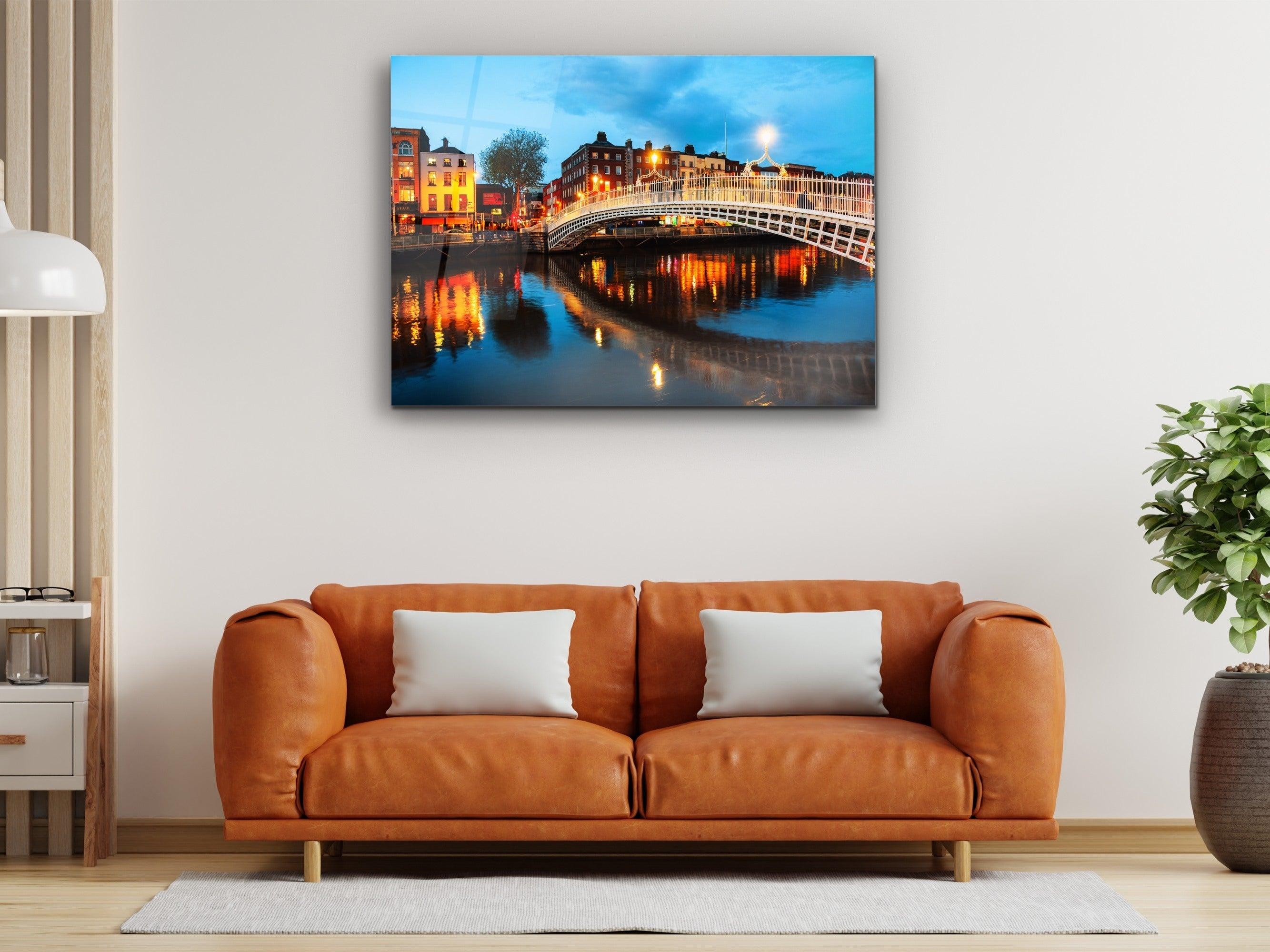 ・"Ha'penny Bridge"・Glass Wall Art - Wonders Of Wall