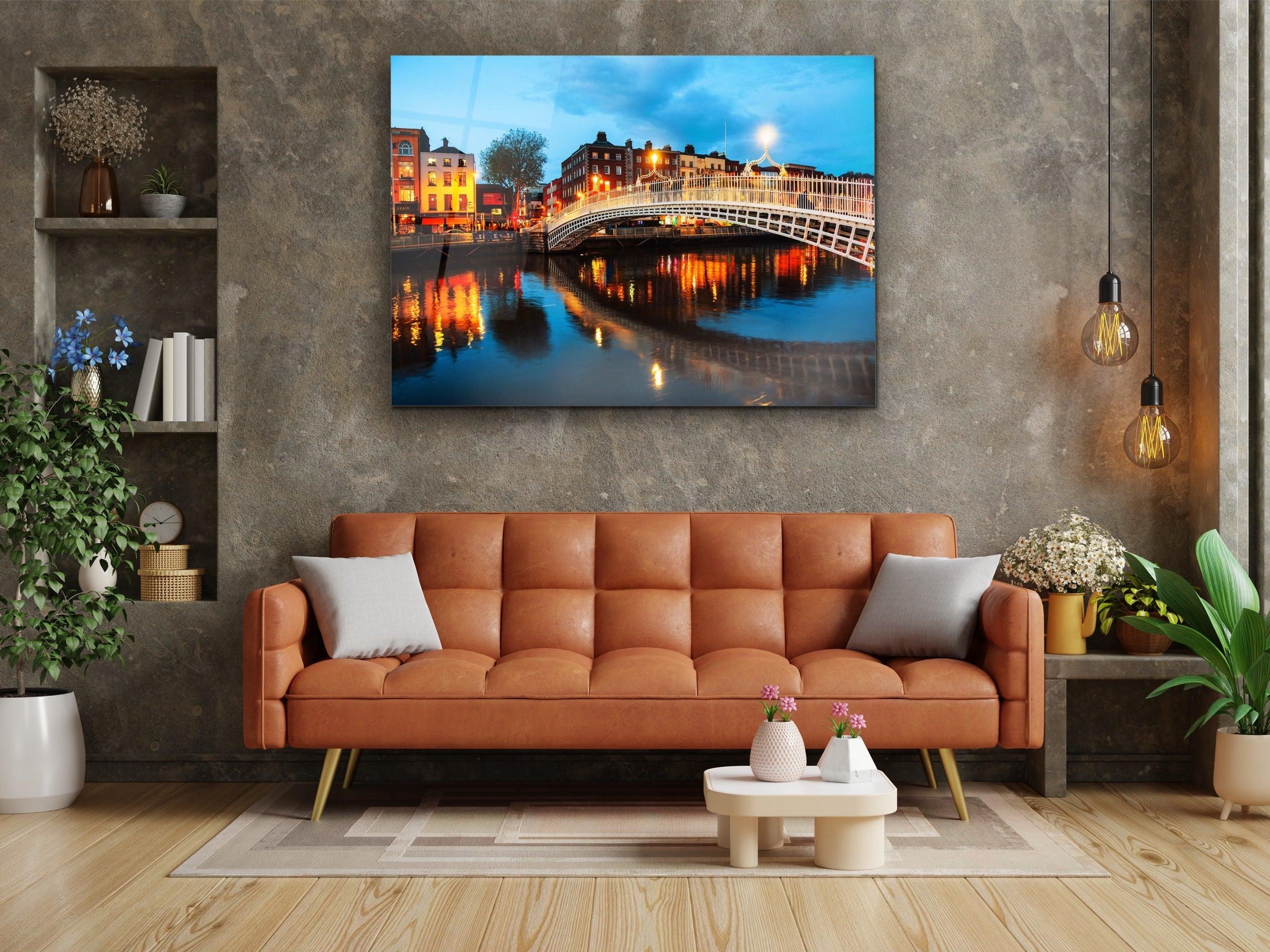 ・"Ha'penny Bridge"・Glass Wall Art - Wonders Of Wall