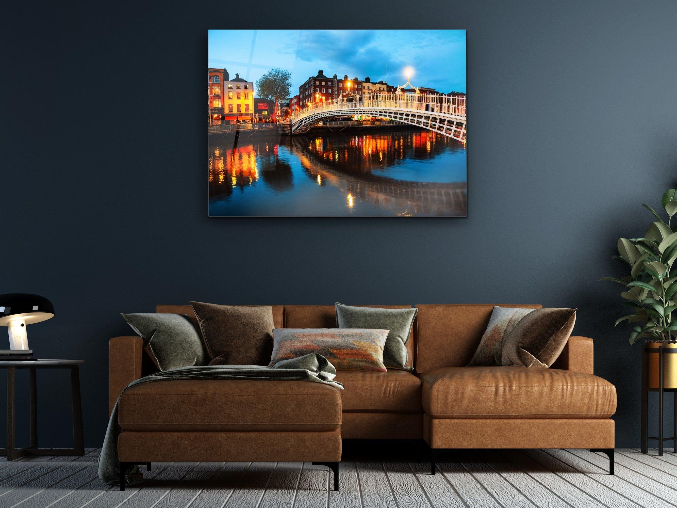 ・"Ha'penny Bridge"・Glass Wall Art - Wonders Of Wall