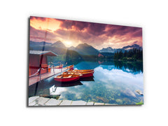 ・"Lake of Dream strbske Pleso"・Glass Wall Art - Wonders Of Wall