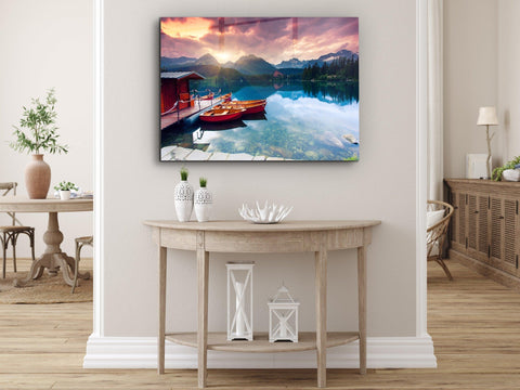 ・"Lake of Dream strbske Pleso"・Glass Wall Art - Wonders Of Wall