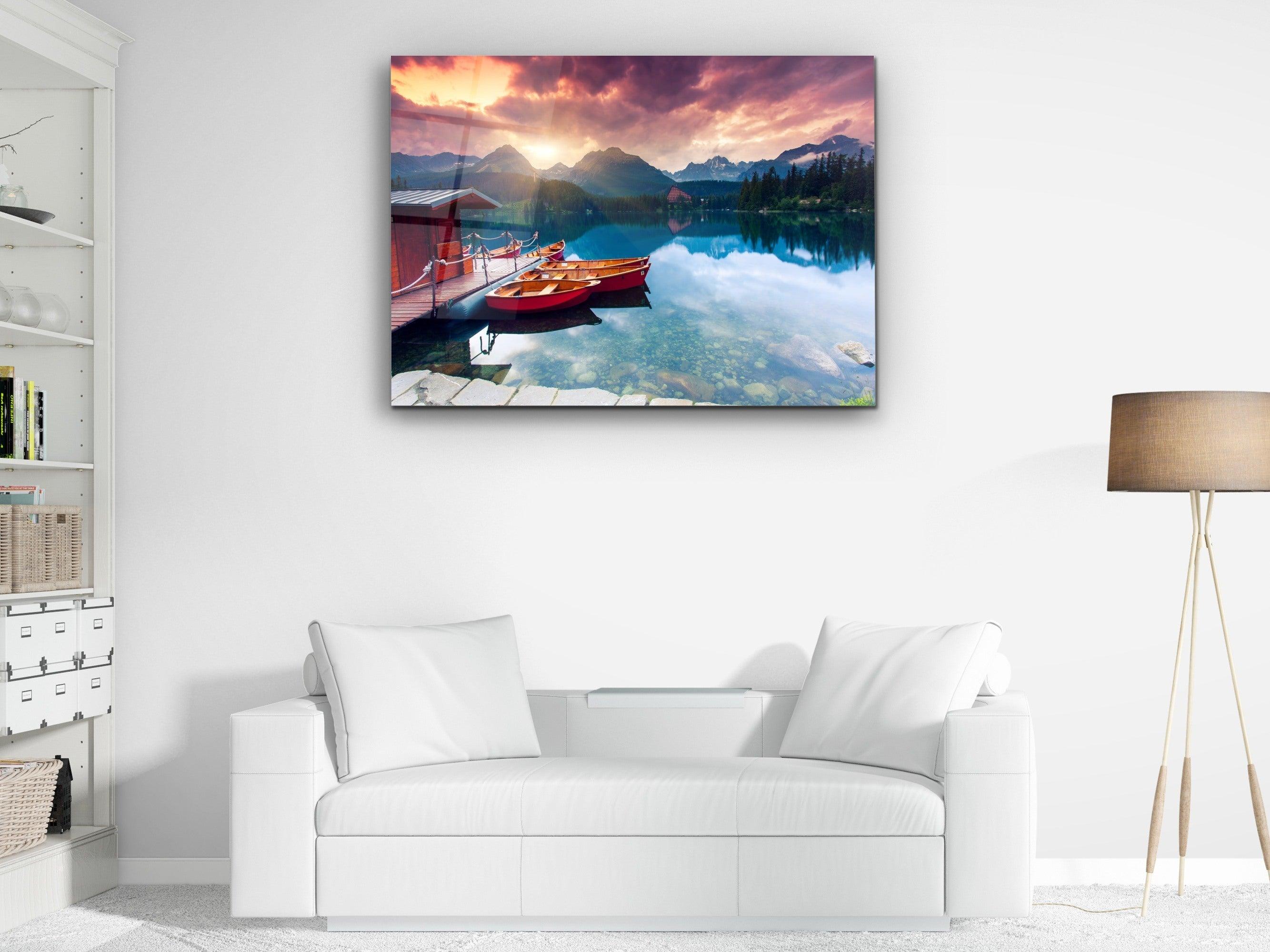 ・"Lake of Dream strbske Pleso"・Glass Wall Art - Wonders Of Wall