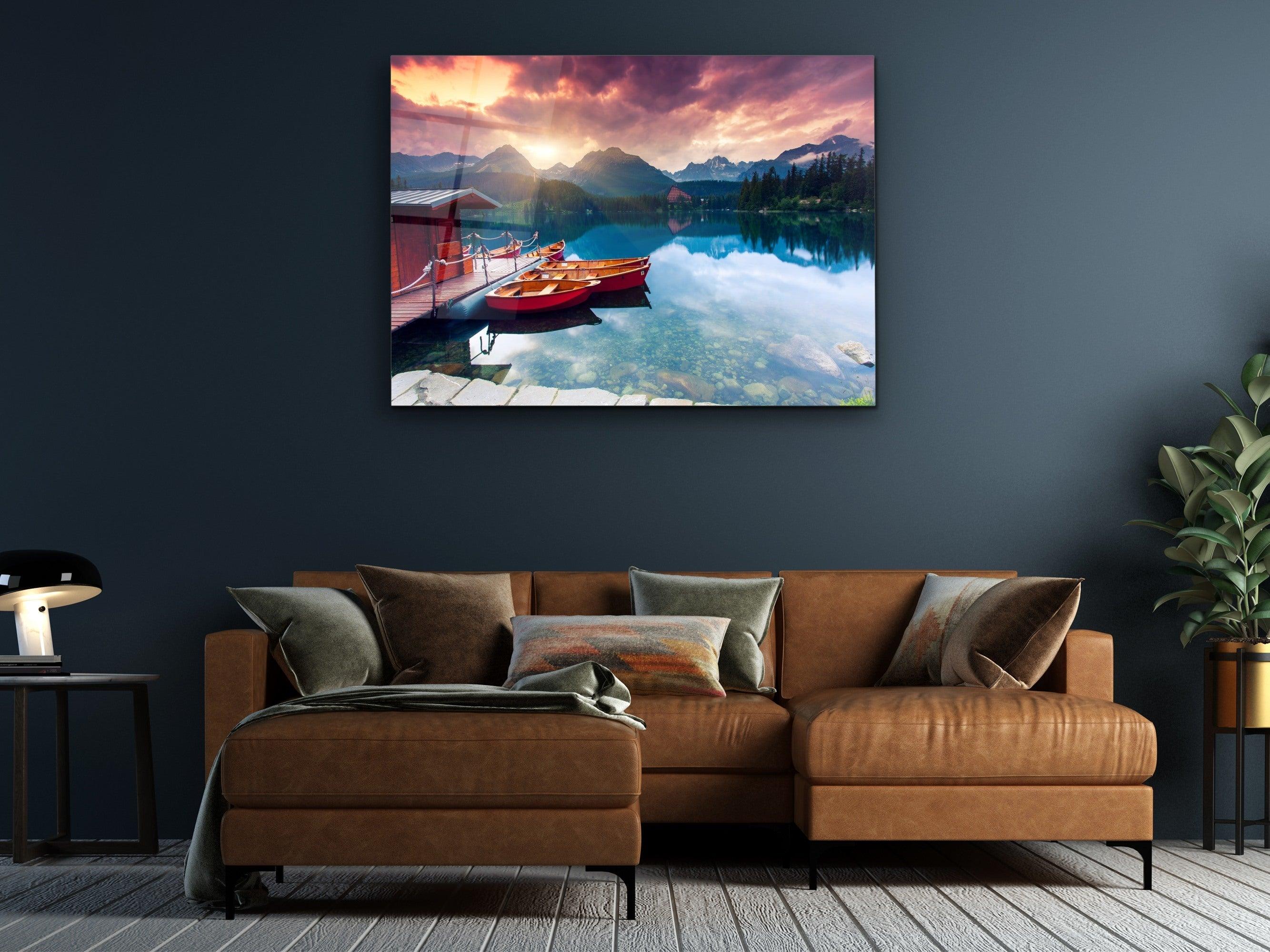 ・"Lake of Dream strbske Pleso"・Glass Wall Art - Wonders Of Wall