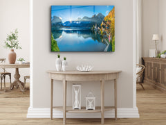 ・"Lake of Hallstatt"・Glass Wall Art