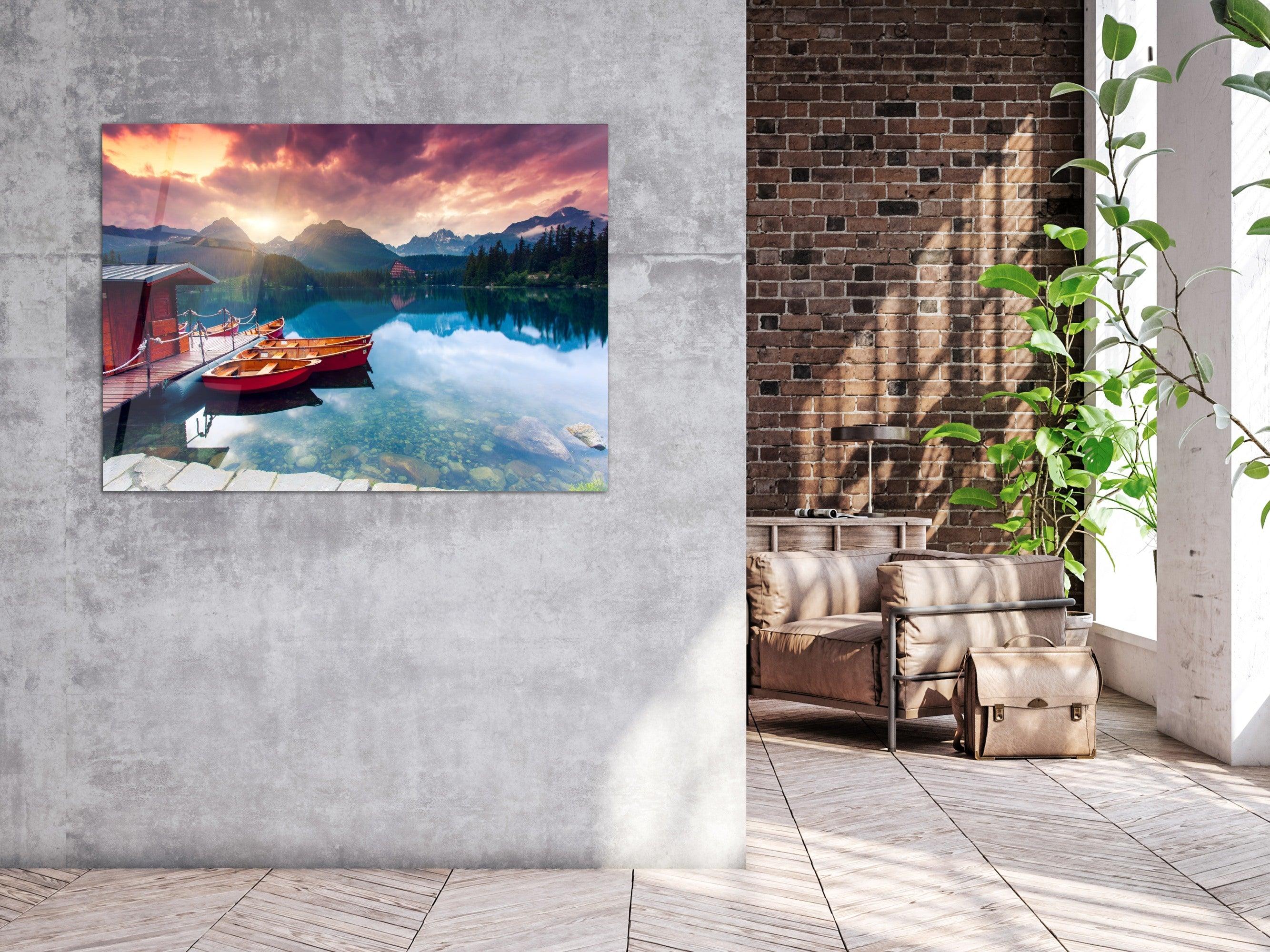 ・"Lake of Dream strbske Pleso"・Glass Wall Art - Wonders Of Wall