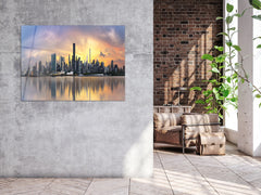 ・"Manhattan View"・Glass Wall Art