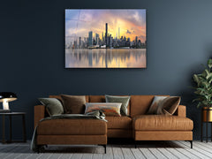 ・"Manhattan View"・Glass Wall Art