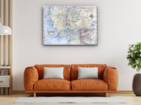 ・"Map of Gondor"・Glass Wall Art