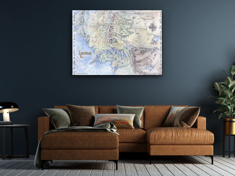 ・"Map of Gondor"・Glass Wall Art