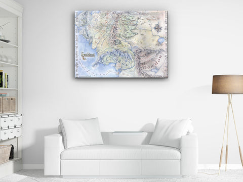 ・"Map of Gondor"・Glass Wall Art