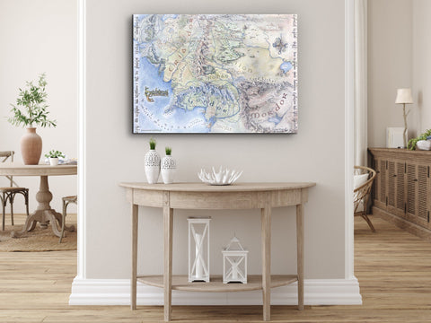 ・"Map of Gondor"・Glass Wall Art