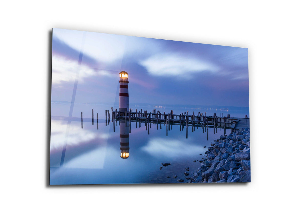 ・"Marvelous Blue of Lake Neusiedl"・Glass Wall Art