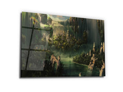 ・"Old Great Elven City"・Glass Wall Art