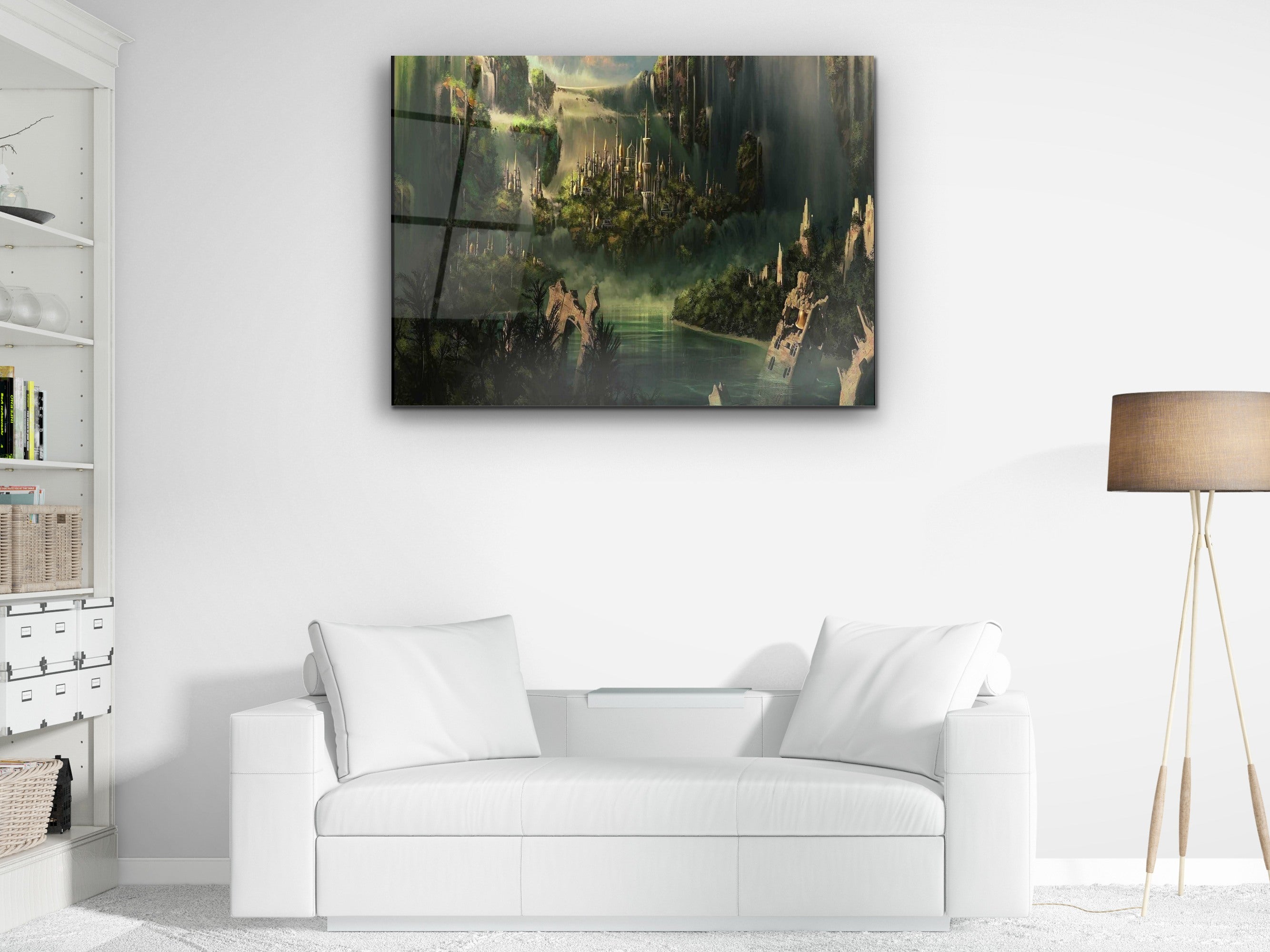 ・"Old Great Elven City"・Glass Wall Art