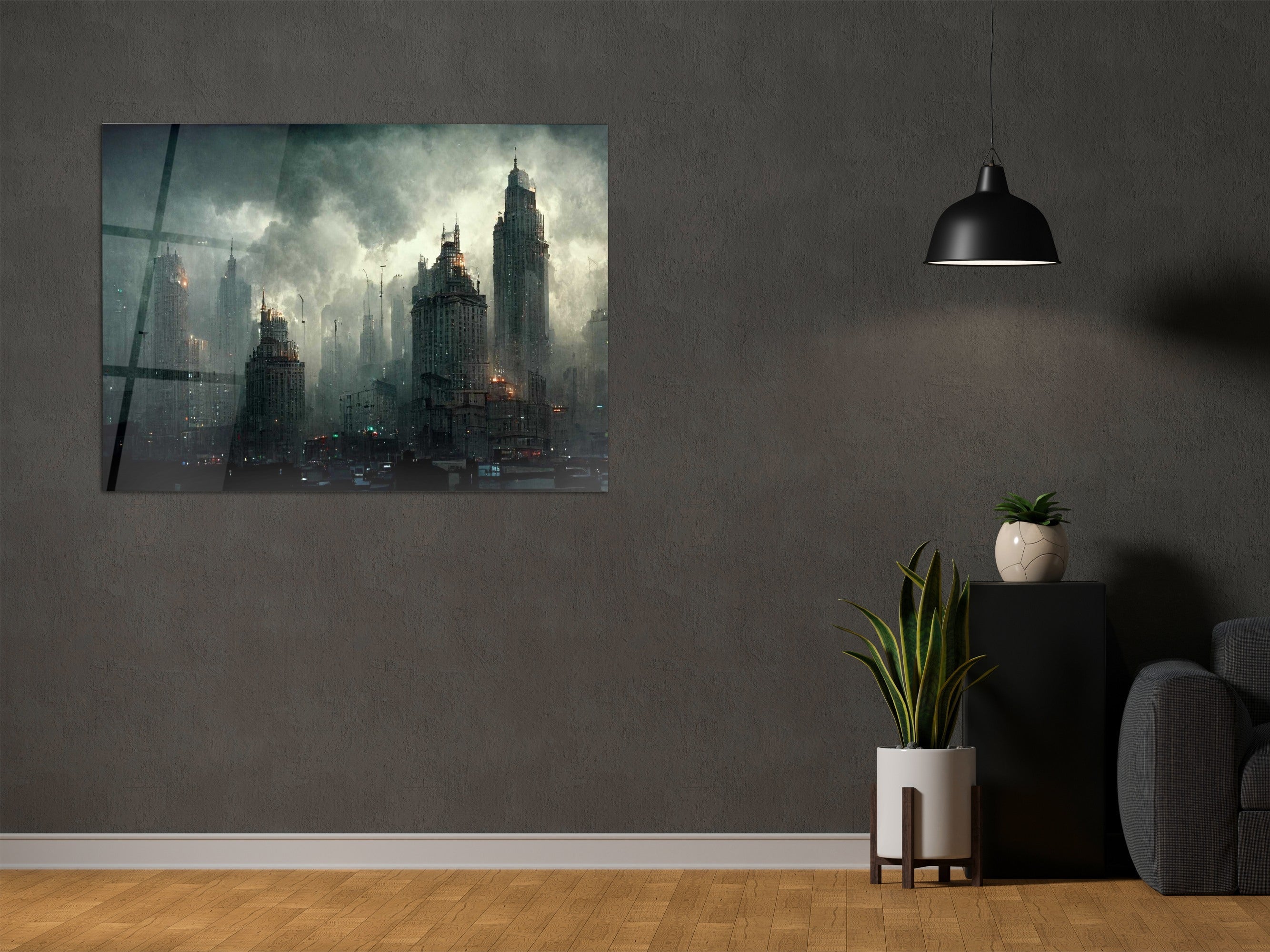 ・"Post-Apocalyptic World"・Glass Wall Art