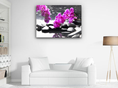 ・"Purple Orctid"・Glass Wall Art - Wonders Of Wall
