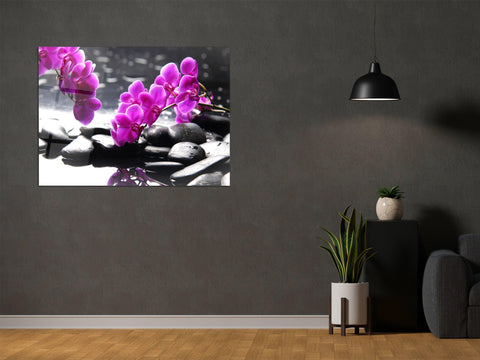 ・"Purple Orctid"・Glass Wall Art - Wonders Of Wall