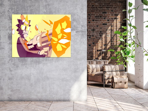 ・"Rick Strikes Again"・Glass Wall Art